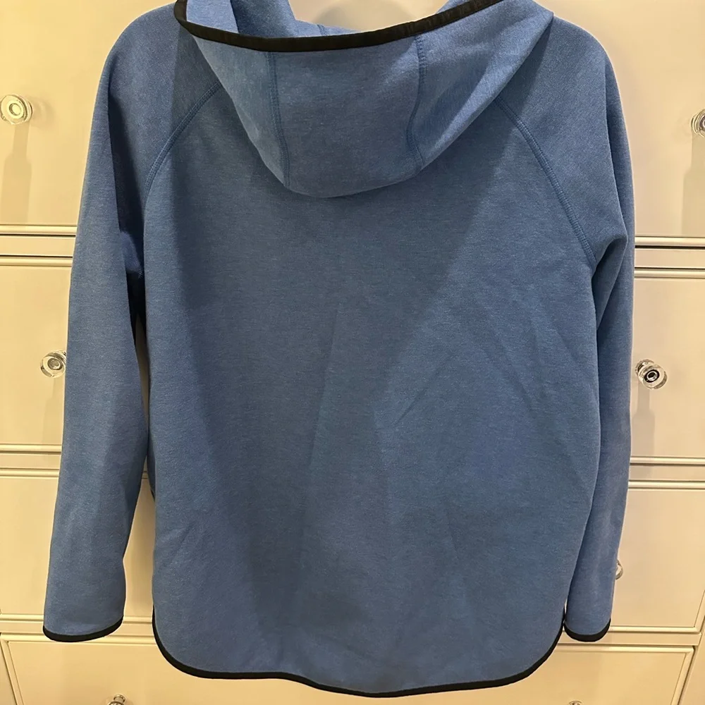 Nike Tech Fleece Cape Hoodie Moto Jacket in Gamma Blue - Picture 7 of 8